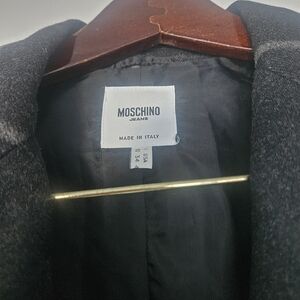 Moschino Men's Dark Gray Trench Coat